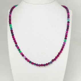 08-19-030 Бусы турмалин арбузный шар гр.4мм из пр