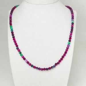 08-19-030 Бусы турмалин арбузный шар гр.4мм из пр