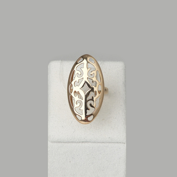 Кольцо из ювелирного сплава в золочении