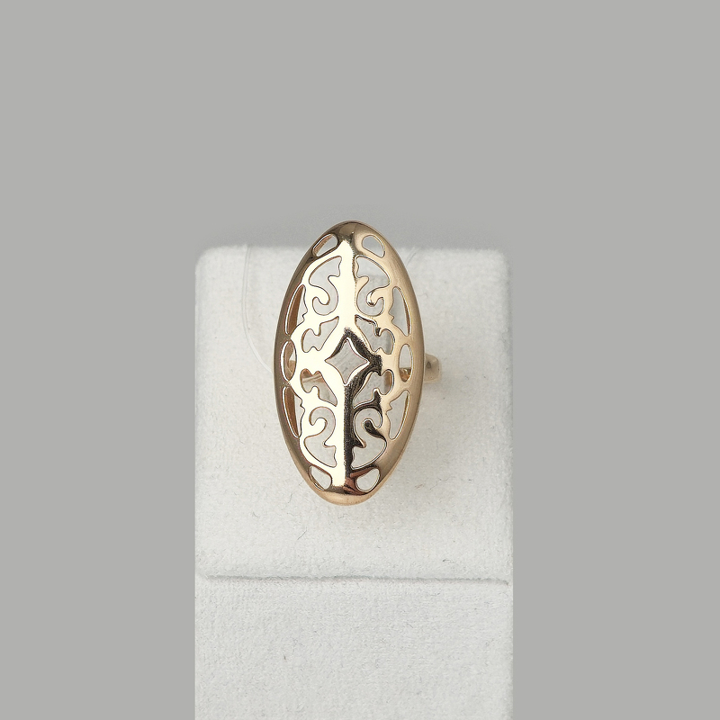 Кольцо из ювелирного сплава в золочении