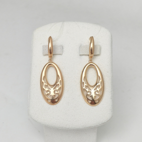 Серьги из ювелирного сплава в золочении