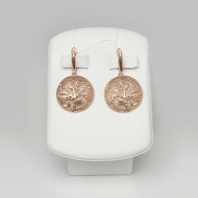 Серьги из ювелирного сплава в золочении