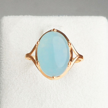 Серебряное кольцо с аквамарином