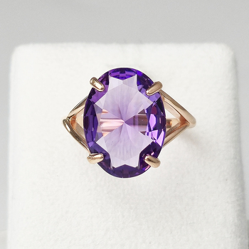 Серебряное кольцо с аметистом
