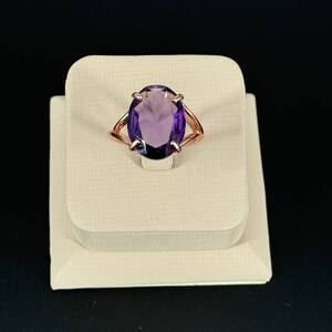 Серебряное кольцо с аметистом