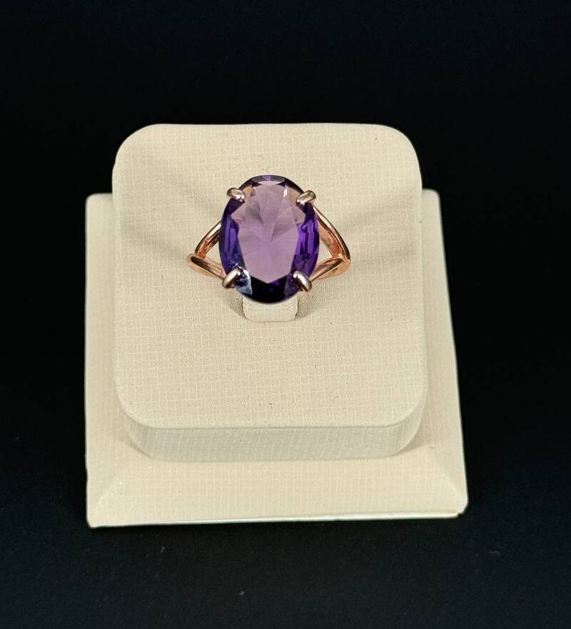 Серебряное кольцо с аметистом