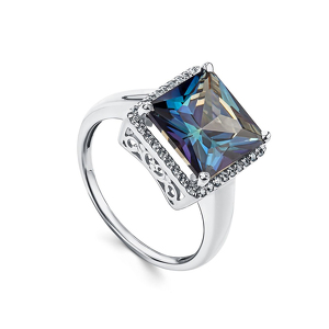 Серебряное кольцо с фианитами