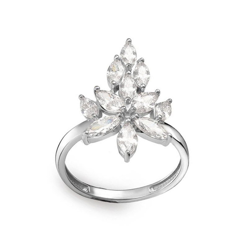 Серебряное кольцо с фианитами