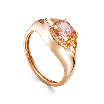 Золотое кольцо с бриллианитом