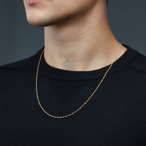 Золотая цепь «Сингапур» с алмазной огранкой