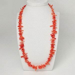 12-КРЛ-001 бусы коралл сальмон ветка Индонезия, шп