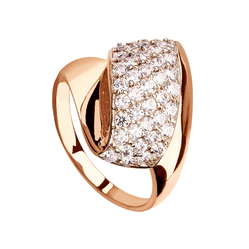 Золотое кольцо с фианитами