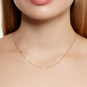 Золотая цепь «Якорь» с алмазной огранкой