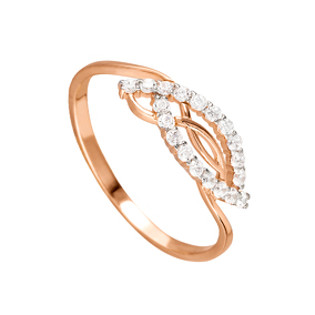 Золотое кольцо с фианитами