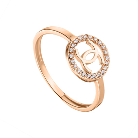 Золотое кольцо с фианитами