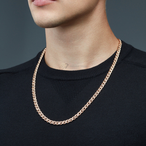 Золотая цепь «Нонна» с алмазной огранкой