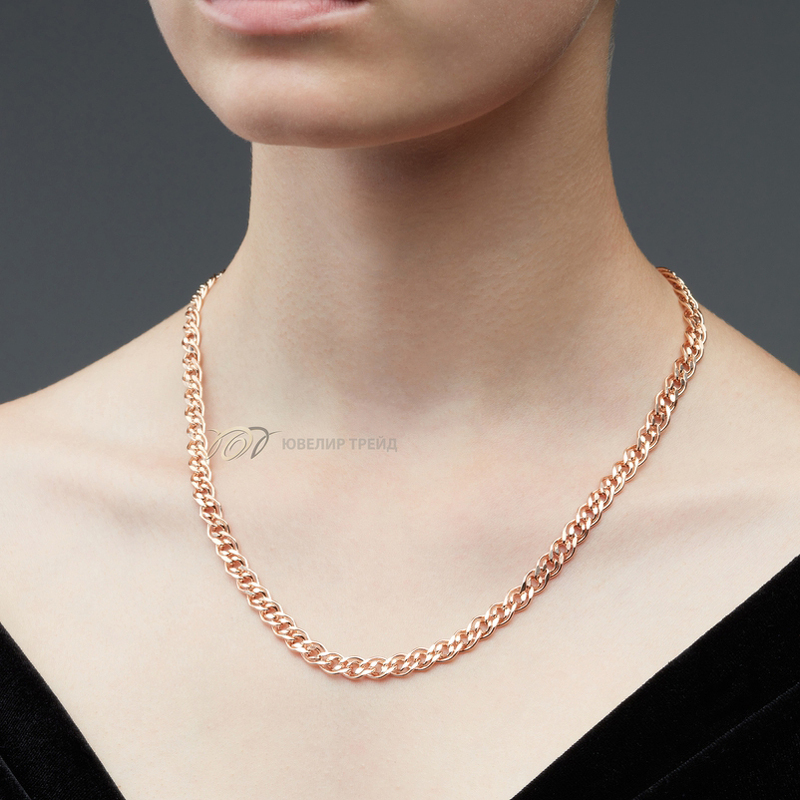 Золотая цепь «Нонна» с алмазной огранкой