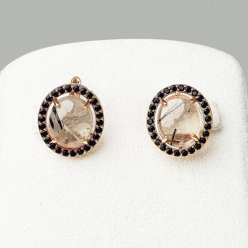 Серебряные серьги с кварцами