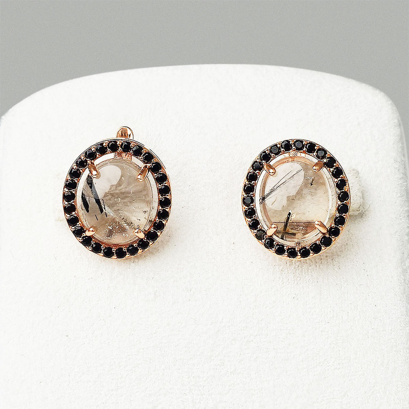 Серебряные серьги с кварцами