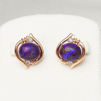 Серебряные серьги с бирюзой