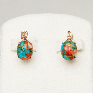 Серебряные серьги с бирюзой