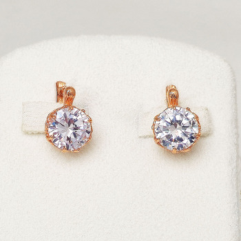 Серебряные серьги с бриллиантом синт.