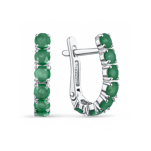 Серебряные серьги с агатами