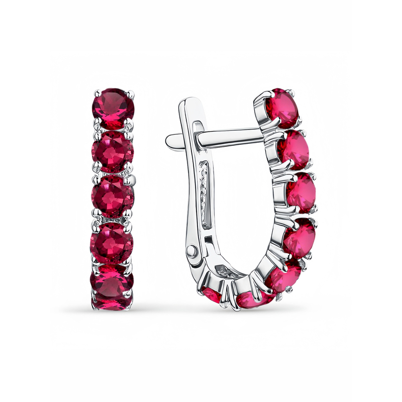 Серебряные серьги с цитринами