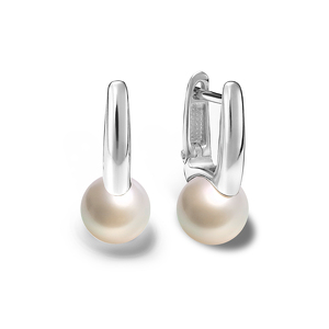 Серебряные серьги с янтарем