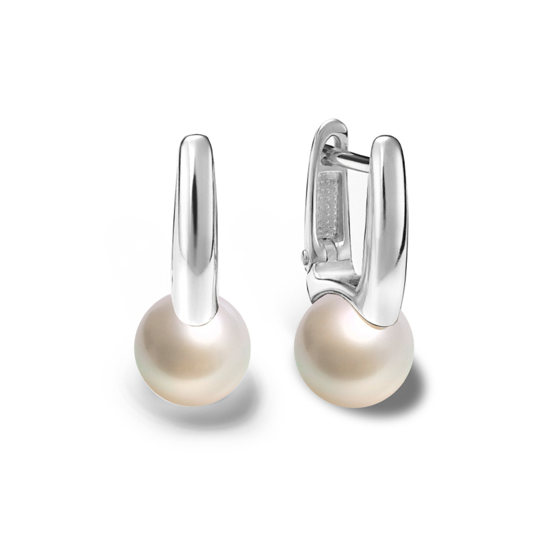 Серебряные серьги с янтарем