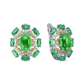 Серебряные серьги с наношпинелями