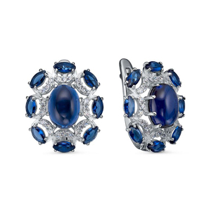 Серебряные серьги с наношпинелями