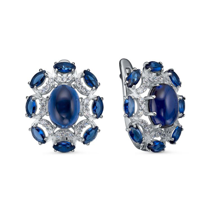 Серебряные серьги с наношпинелями