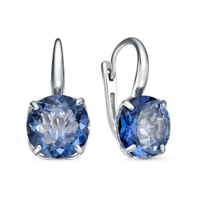 Серебряные серьги с горным хрусталем