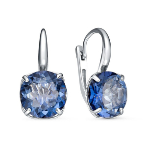 Серебряные серьги с горным хрусталем