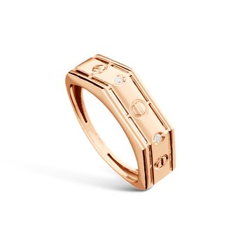 Кольцо из золота с фианитами 10-0066