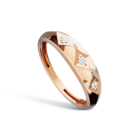 Кольцо из золота с фианитами 10-0070