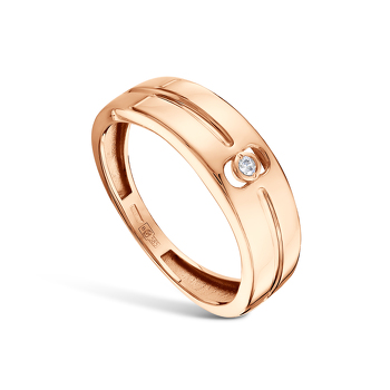 Кольцо из золота с фианитом 10-0074