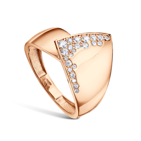 Золотое кольцо с фианитами