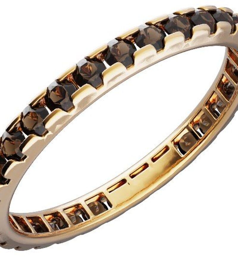 Золотое кольцо с наношпинелями, фианитами и рубинами