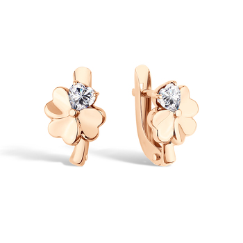 Серьги из золота с фианитами 20-0021