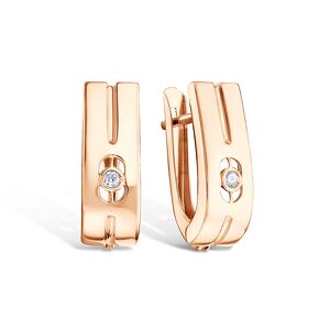 Золотые серьги с фианитом