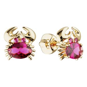 Золотые серьги-пусеты с фианитами