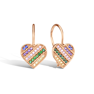 Золотые серьги с фианитами