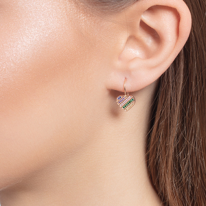 Золотые серьги с фианитами