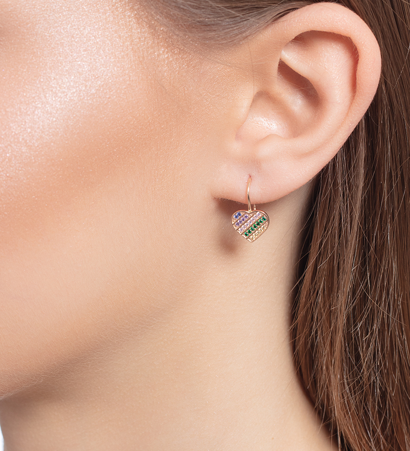 Золотые серьги с фианитами