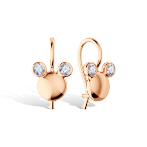 Золотые серьги с фианитами