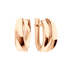 Золотые серьги «Грани притяжения»