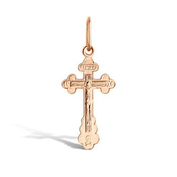 Крест из красного золота «б/к»