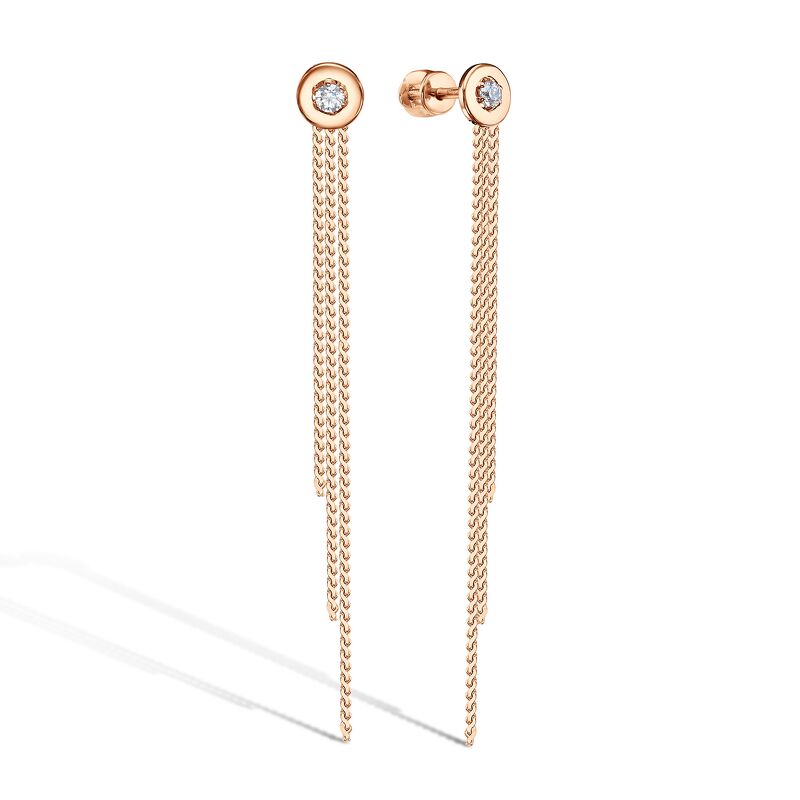 Золотые серьги-пусеты с фианитом